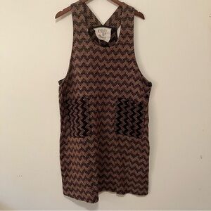 Ace & Jig Thelma Dress in Herringbone Sz. XL Doublecloth Jumper Neutral